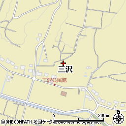 静岡県菊川市三沢周辺の地図
