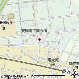 静岡県浜松市中央区安間町627周辺の地図