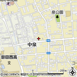 静岡県磐田市中泉558周辺の地図