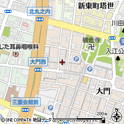 三重県津市大門22-6周辺の地図