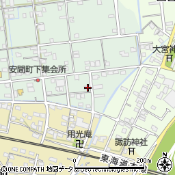 静岡県浜松市中央区安間町612周辺の地図