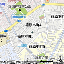 兵庫県神戸市灘区篠原本町4丁目3周辺の地図