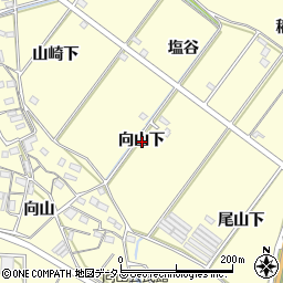 愛知県豊橋市船渡町向山下周辺の地図
