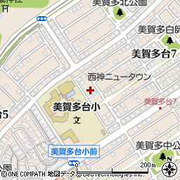 兵庫県神戸市西区美賀多台7丁目24周辺の地図