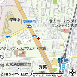 吉野家 １７０号線野崎店周辺の地図