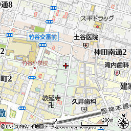 兵庫県尼崎市西本町8丁目周辺の地図