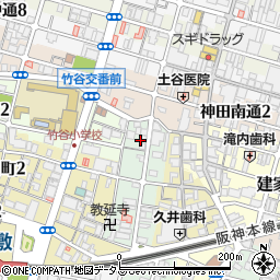 兵庫県尼崎市西本町8丁目周辺の地図