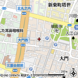 三重県津市大門22周辺の地図
