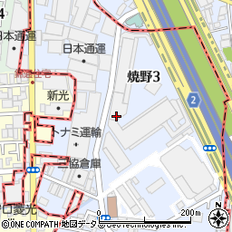 大阪府大阪市鶴見区焼野3丁目周辺の地図