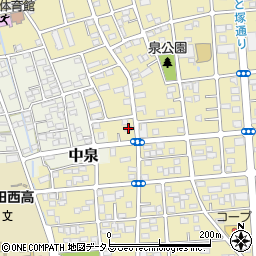 静岡県磐田市国府台556-6周辺の地図