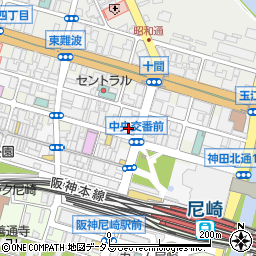 ローソン阪神尼崎駅北店周辺の地図