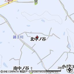 京都府木津川市梅谷北中ノ谷周辺の地図