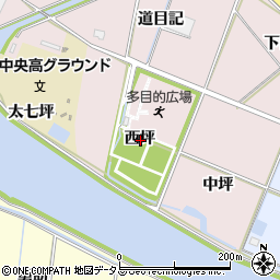 愛知県豊橋市大山町西坪周辺の地図