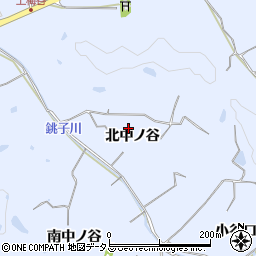 京都府木津川市梅谷（北中ノ谷）周辺の地図