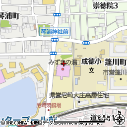 尼崎センター　プール前駅自転車駐車場周辺の地図