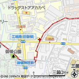 大阪府門真市東江端町12-2周辺の地図