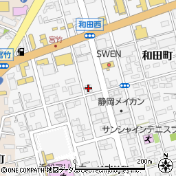 遠州信用金庫和田支店周辺の地図