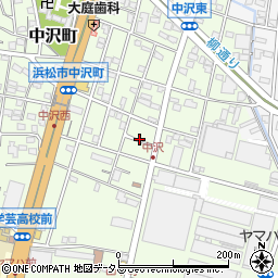 静岡県浜松市中央区中沢町16周辺の地図