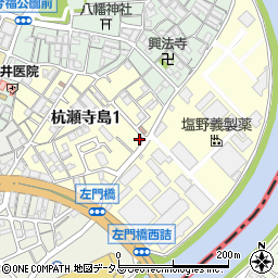 兵庫県尼崎市杭瀬寺島周辺の地図