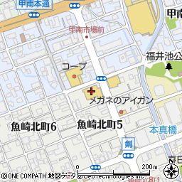 セブンイレブン神戸魚崎北町５丁目店周辺の地図