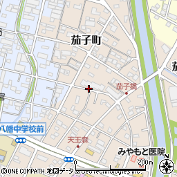 静岡県浜松市中央区茄子町周辺の地図