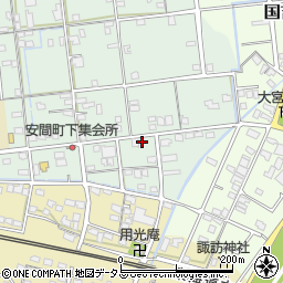 静岡県浜松市中央区安間町616周辺の地図