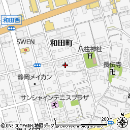 静岡県浜松市中央区和田町525周辺の地図
