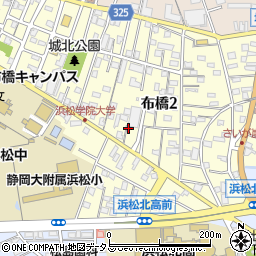静岡県浜松市中央区布橋周辺の地図