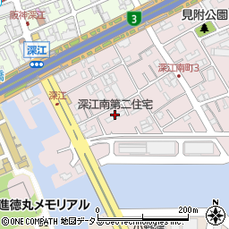 深江南第二住宅周辺の地図