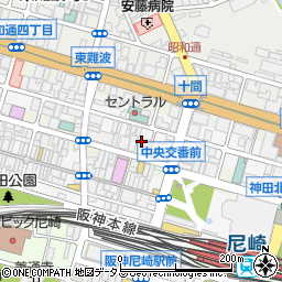 タイムズキコーナ尼崎本店駐車場周辺の地図