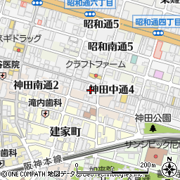 兵庫県尼崎市神田南通1丁目158周辺の地図