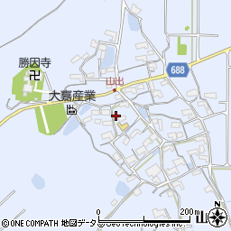 三重県伊賀市山出830周辺の地図