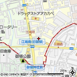 大阪府門真市東江端町12-19周辺の地図