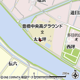 愛知県豊橋市大山町太七坪周辺の地図