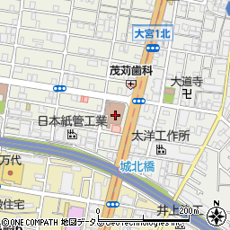 日本郵便大阪旭郵便局周辺の地図