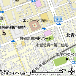 神鋼新青木アパート周辺の地図