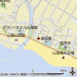 南知多温泉郷源氏香駐車場周辺の地図