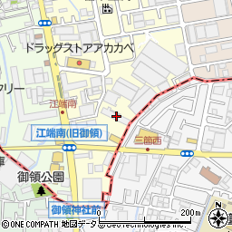 大阪府門真市東江端町12-25周辺の地図