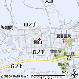 愛知県知多郡南知多町大井堰口周辺の地図