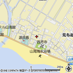 愛知県南知多町（知多郡）山海（屋敷）周辺の地図