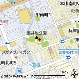福井池公園周辺の地図