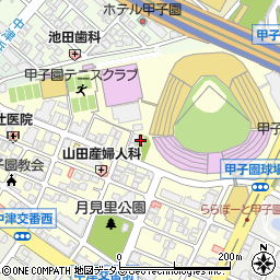 甲子園素盞嗚神社周辺の地図