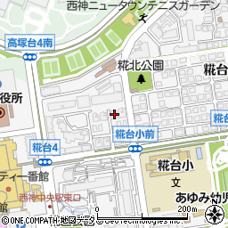 エルシー糀台２　４１０号棟周辺の地図