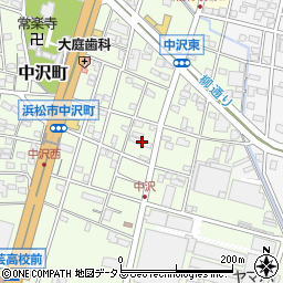 静岡県浜松市中央区中沢町15周辺の地図