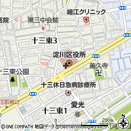 ファミリーマート淀川区役所前店周辺の地図