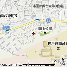 兵庫県神戸市北区山田町小部（南山）周辺の地図