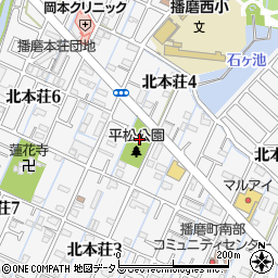 兵庫県加古郡播磨町北本荘周辺の地図