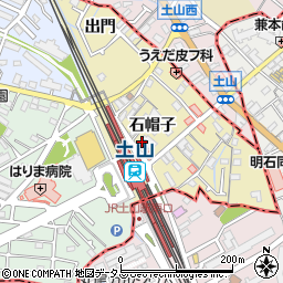 兵庫県加古郡播磨町野添石帽子周辺の地図