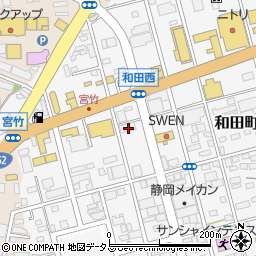 静岡県浜松市中央区和田町874周辺の地図