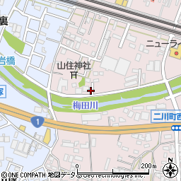 愛知県豊橋市二川町南裏16周辺の地図